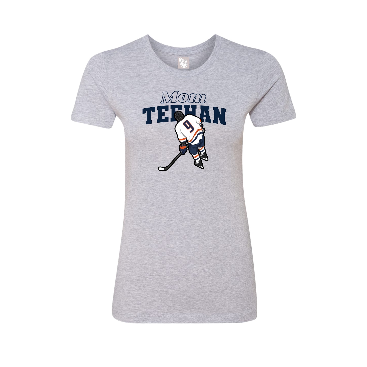 Womens Tee — Mothers Day Block in Grey