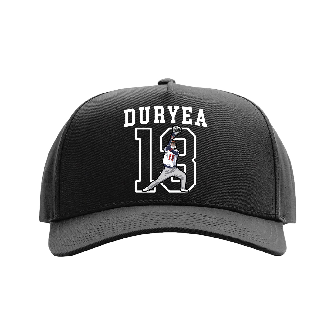 Full Fabric Five-Panel Champ Cap — Shirsey in Black