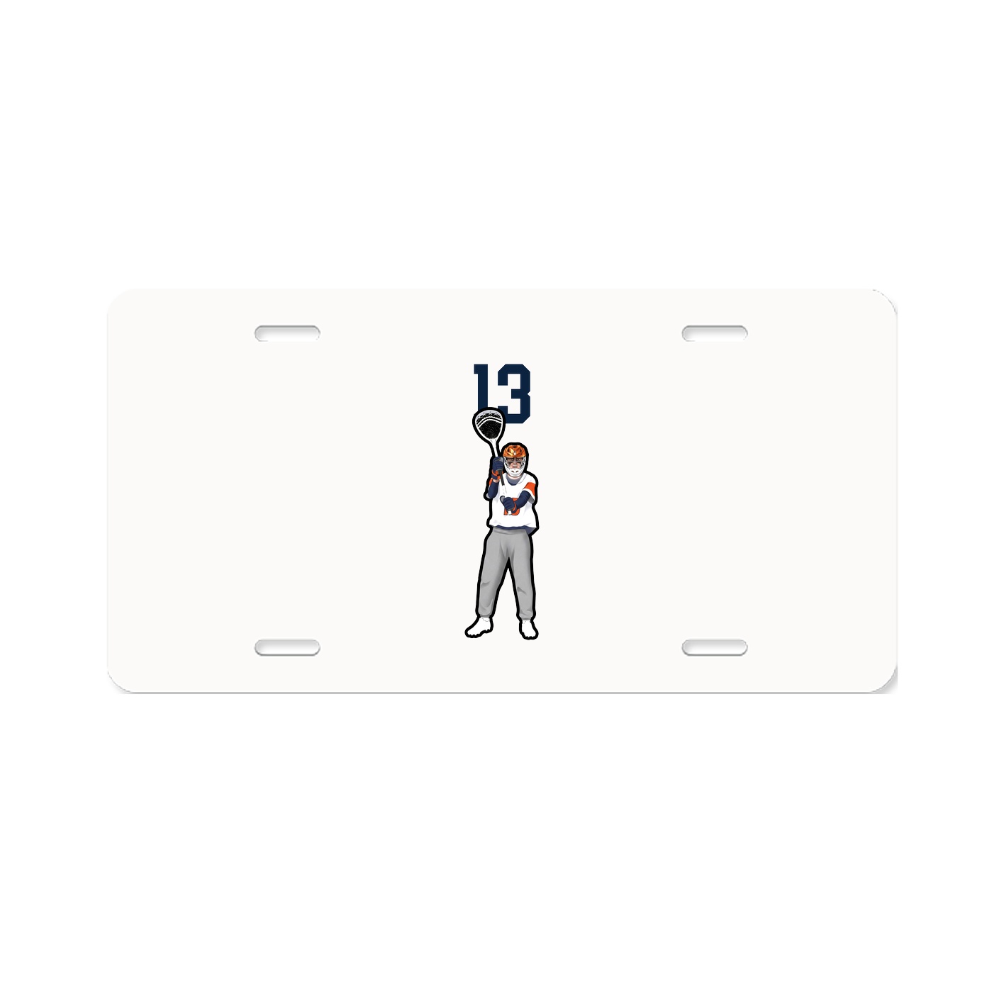 License Plate — Number Top in Classic