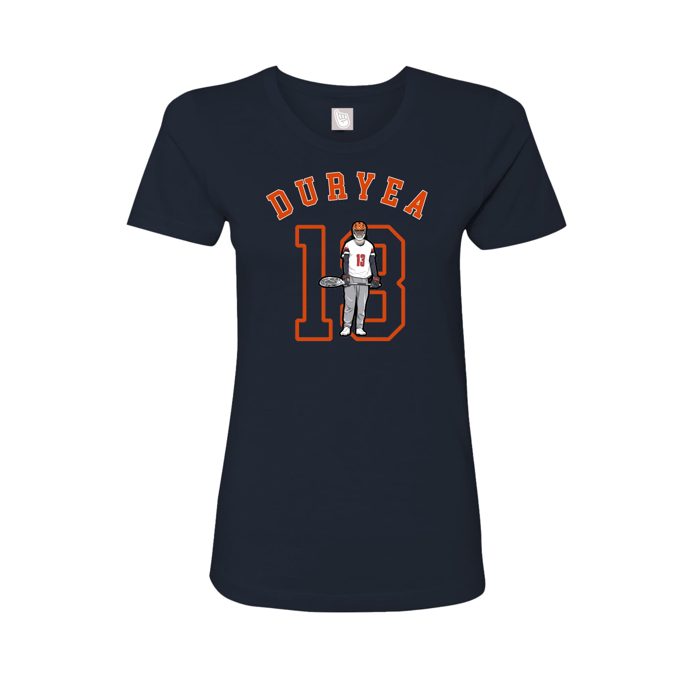 Fitted Women's Tee — Shirsey Arch in Navy