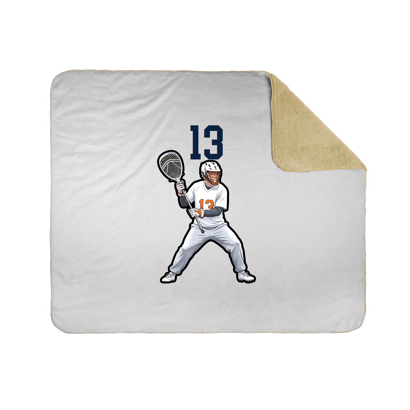 Throw Blanket — Number Top in White