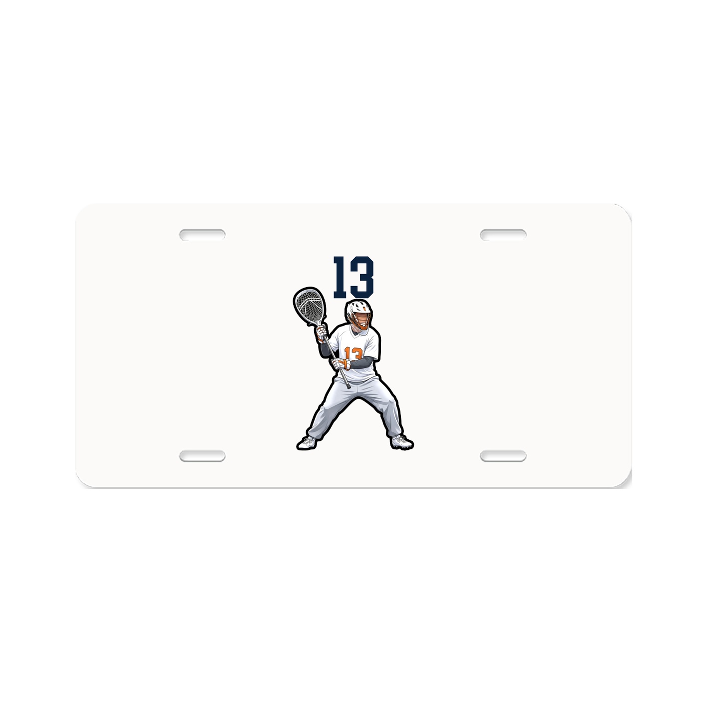 License Plate — Number Top in Classic