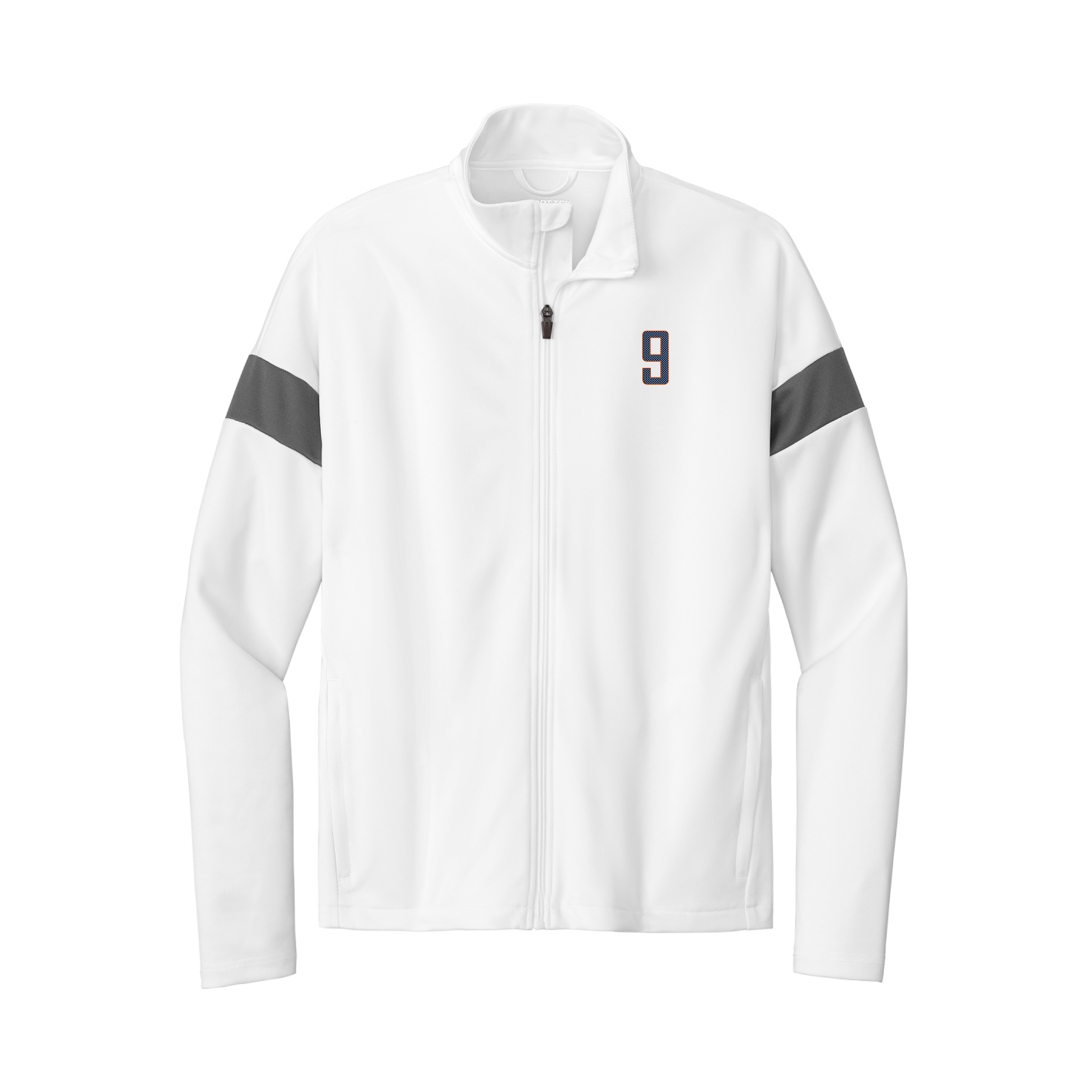 Team Travel Full-Zip Jacket — Front Shirsy in White/Grey