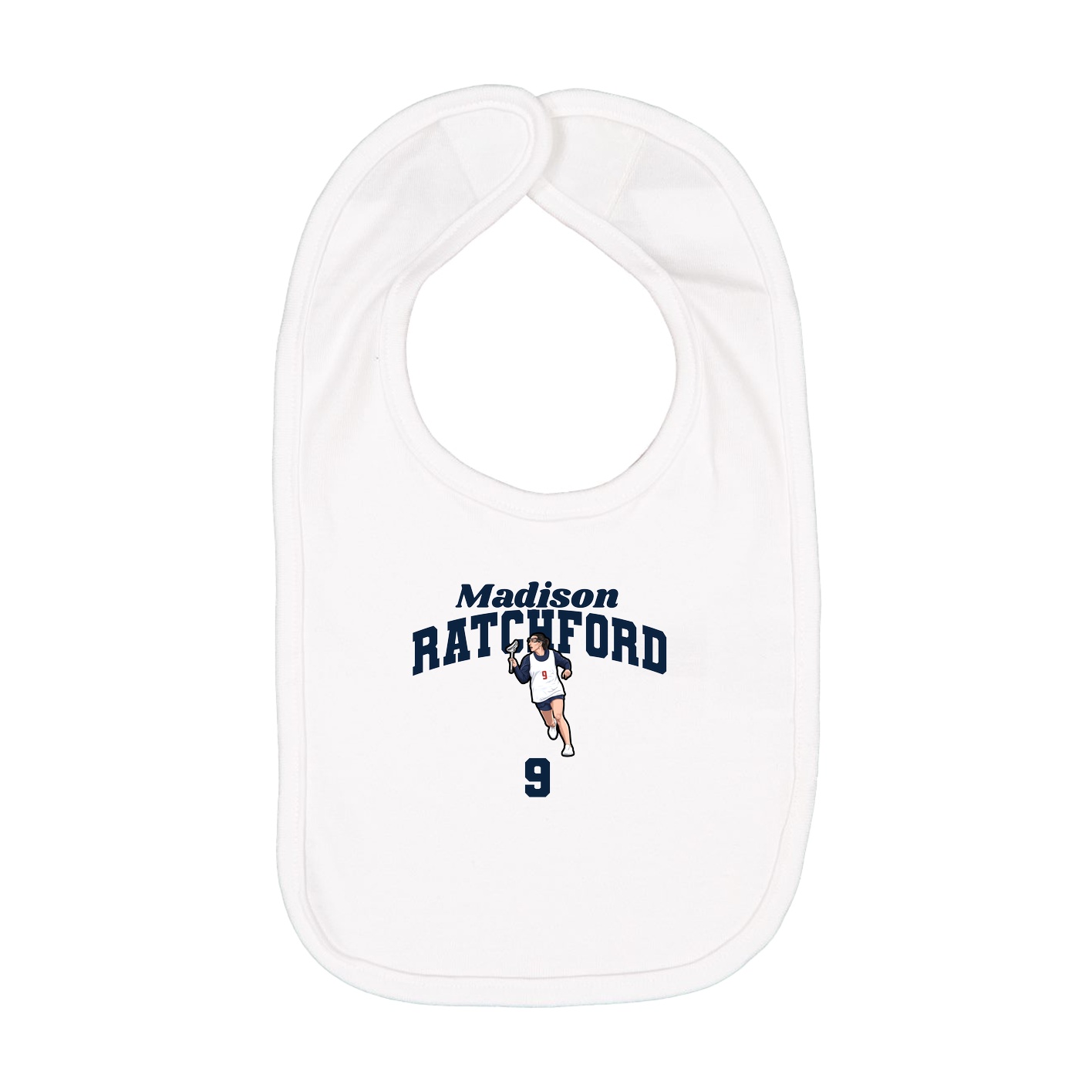 Infant Bib — Signature Arch in White