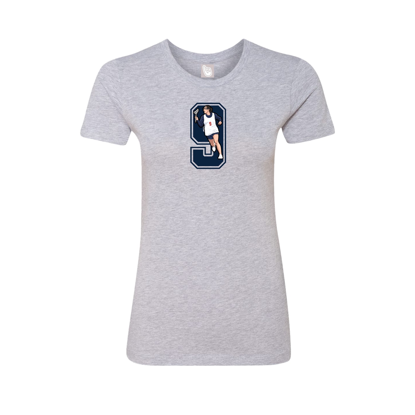 Womens Tee — Number in Grey