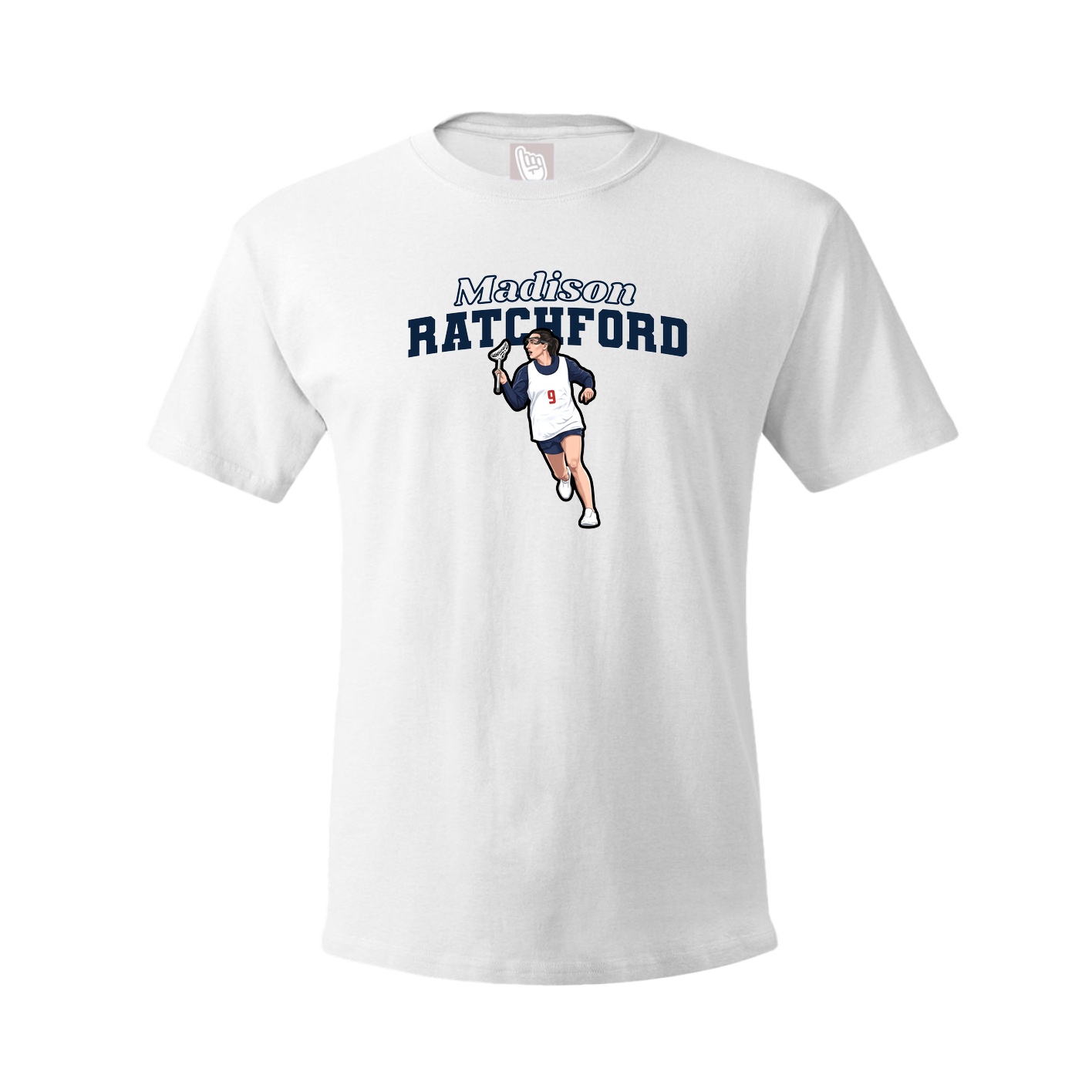 Youth Tee — Name Arch in White