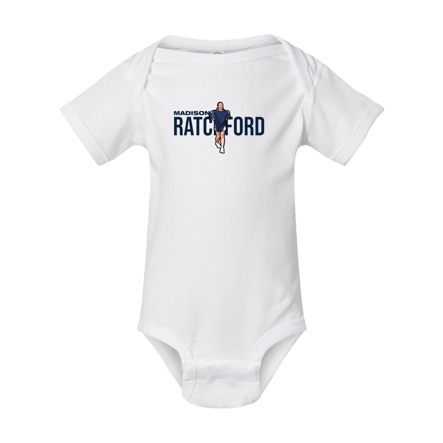 Baby Onesie — Player Name in White