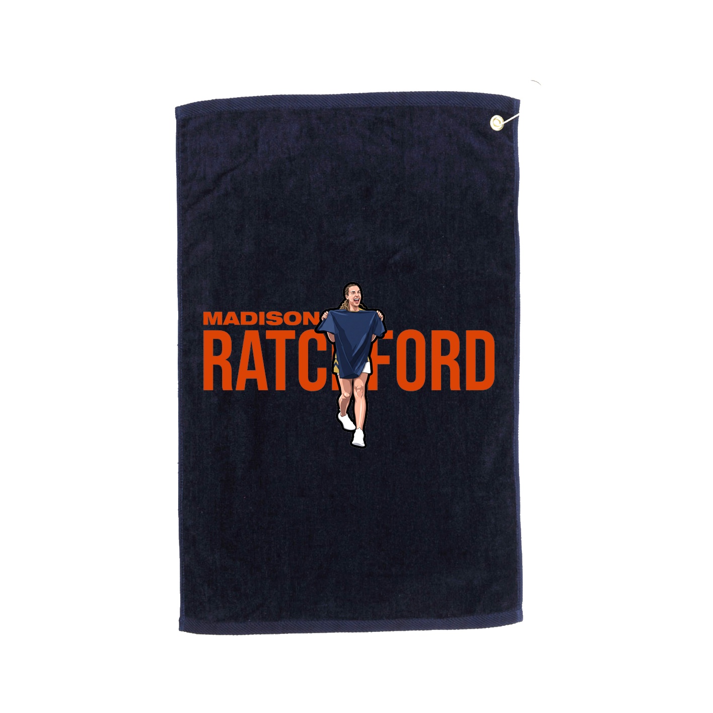 Golf Towel — Player Name in Navy