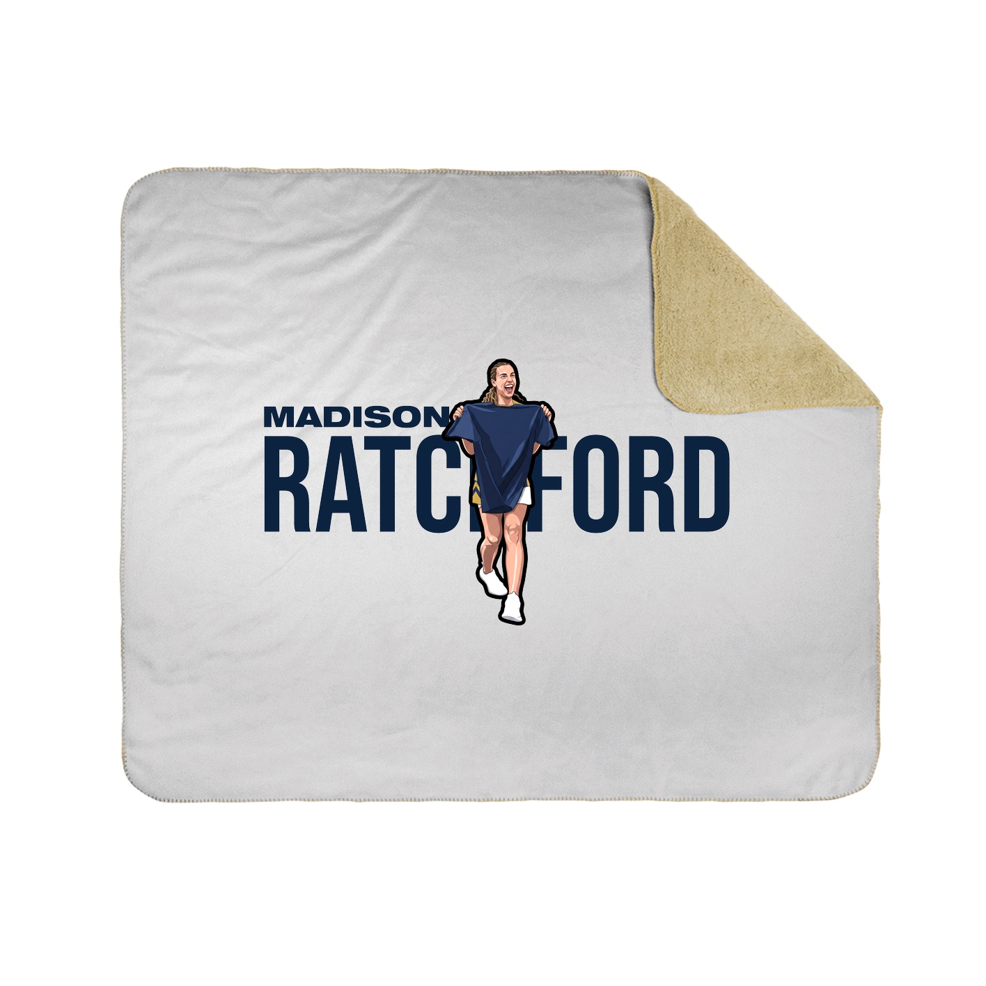 Throw Blanket — Player Name in White