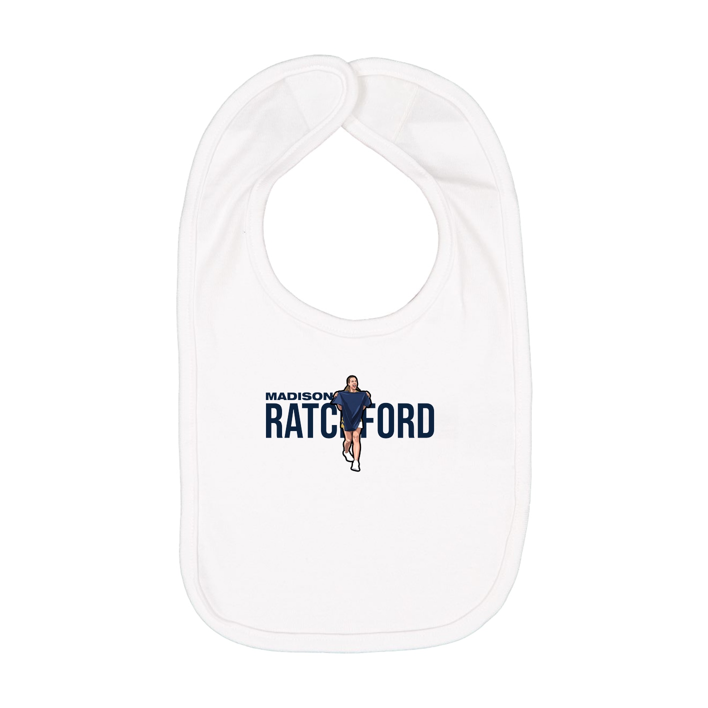 Infant Bib — Player Name in White