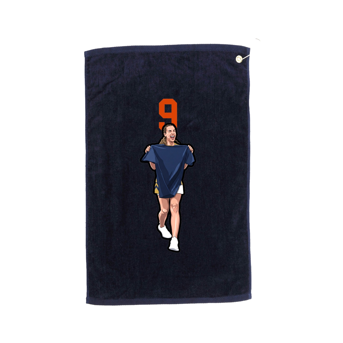Golf Towel — Number Top in Navy