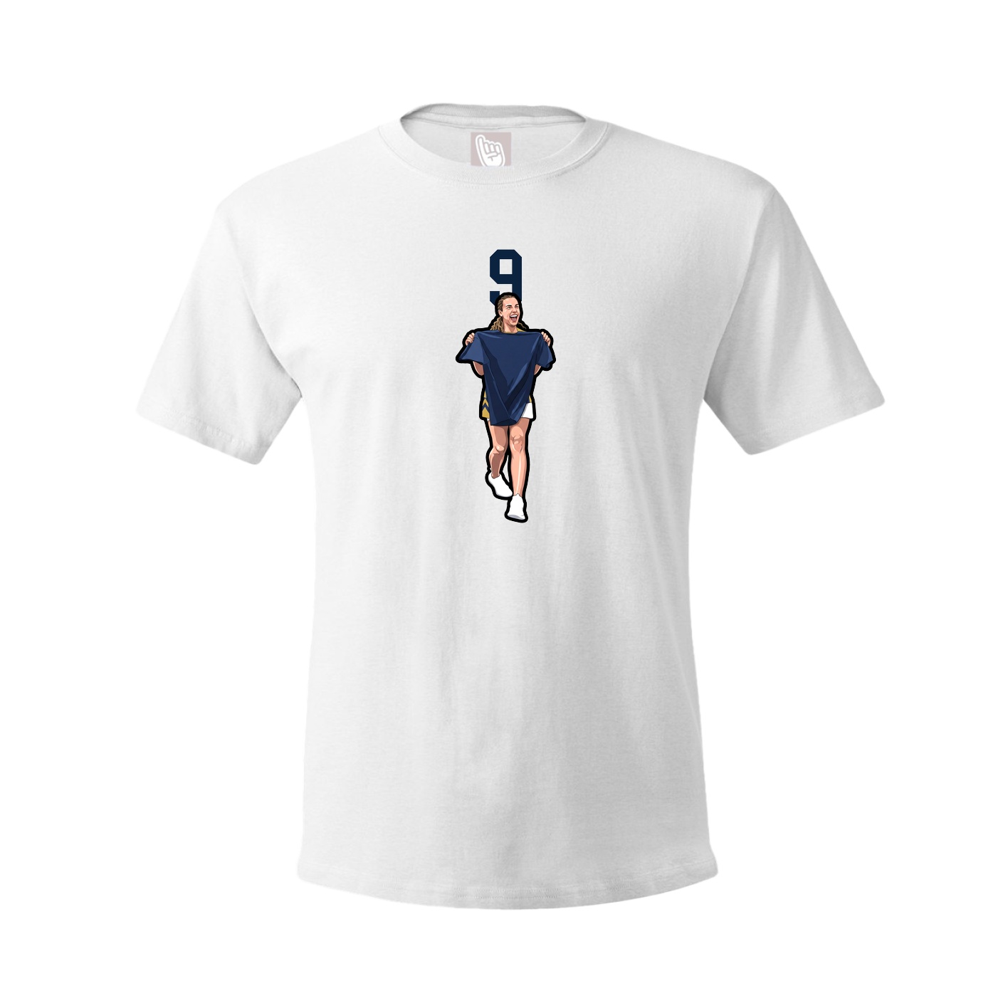 Youth Tee — Number Top in White
