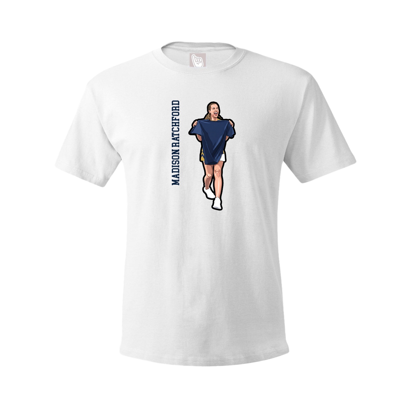 Tee — Name Vertical in White