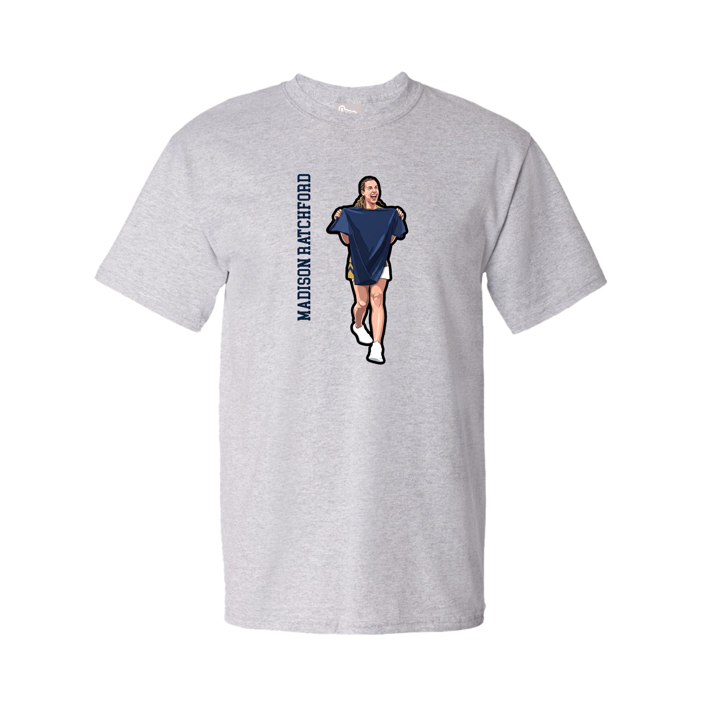 Youth Tee — Name Vertical in Grey