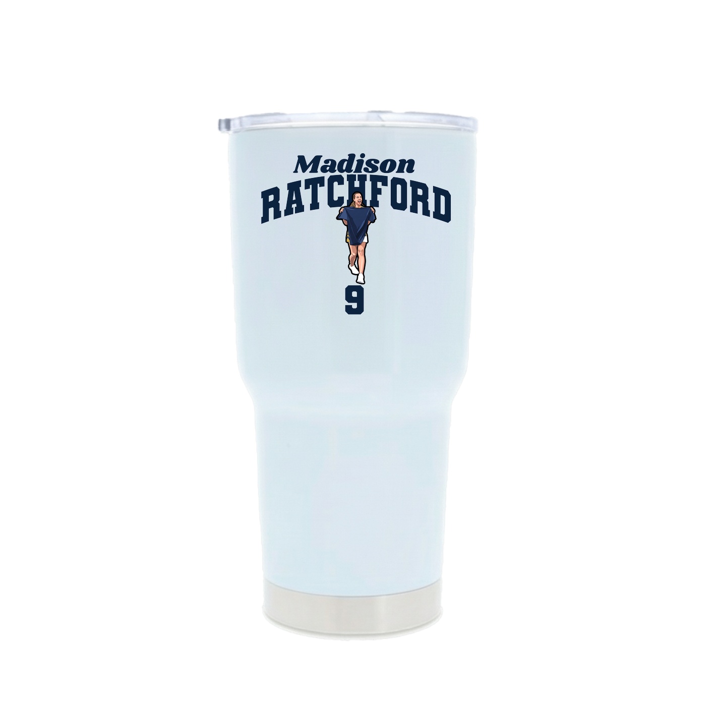 30oz Stainless Steel Tumbler — Signature Arch in White