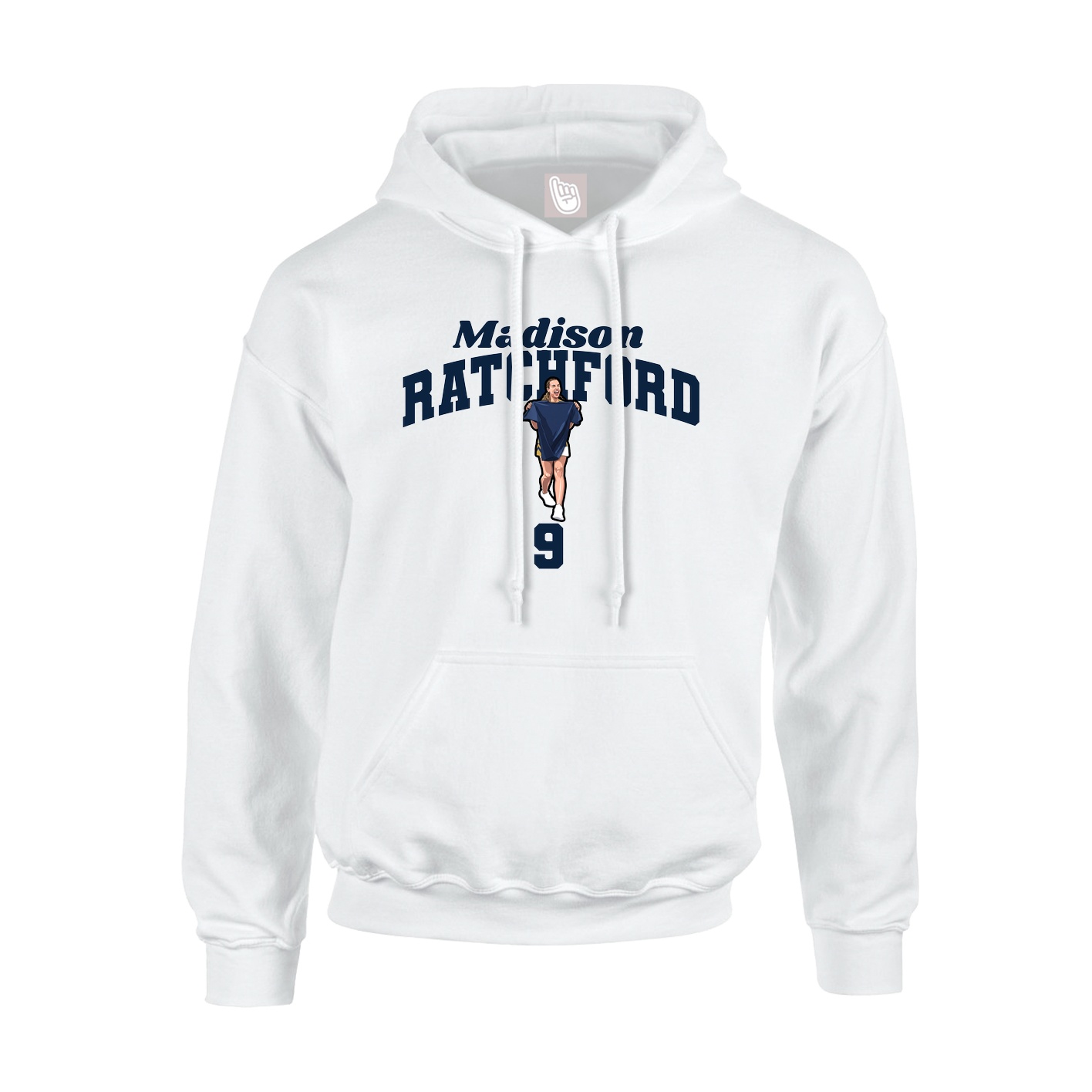 Hoodie — Signature Arch in White