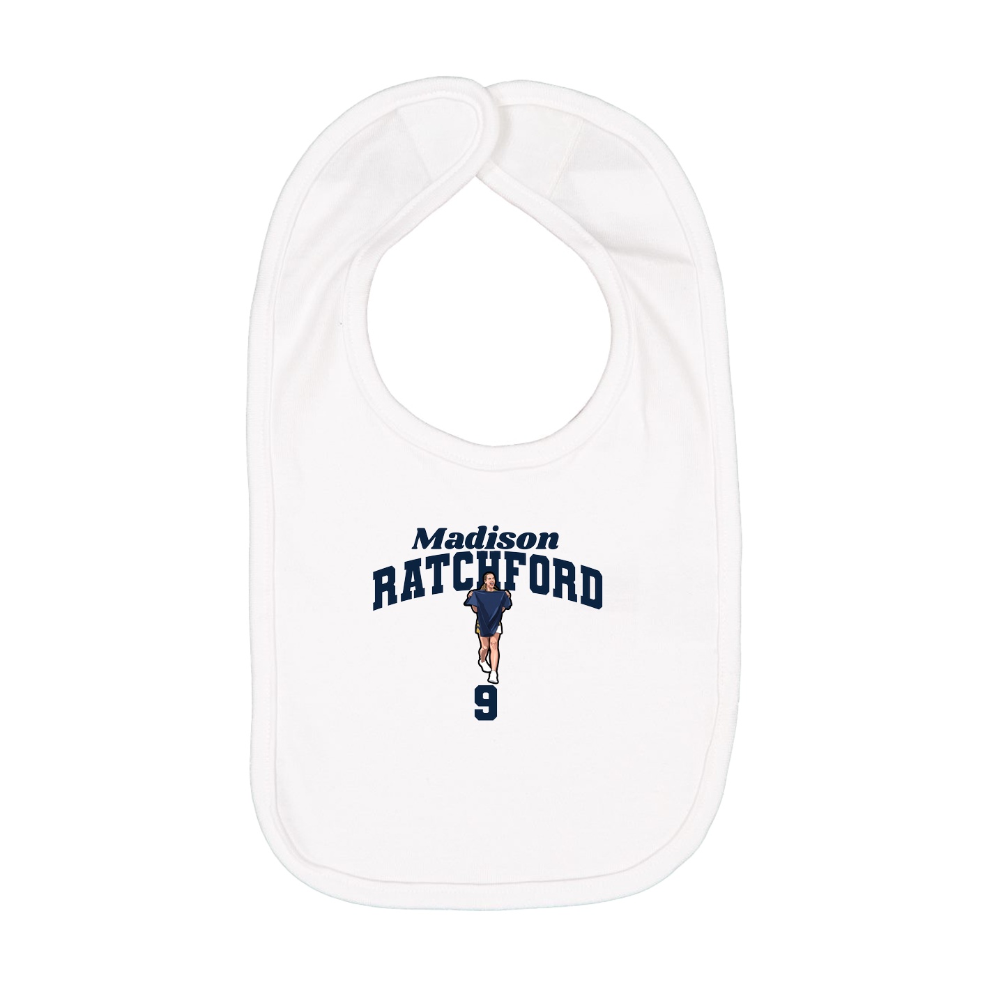 Infant Bib — Signature Arch in White