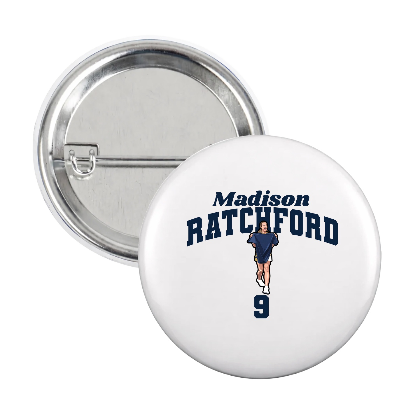 Game Day Button — Signature Arch in White