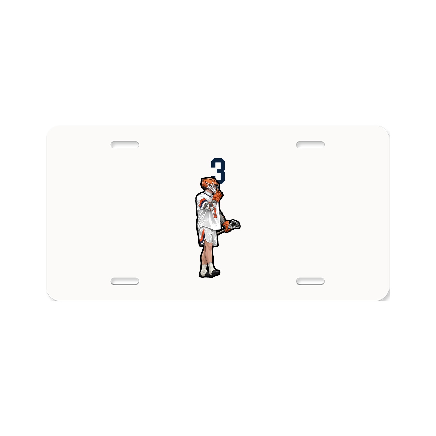License Plate — Number Top in Classic