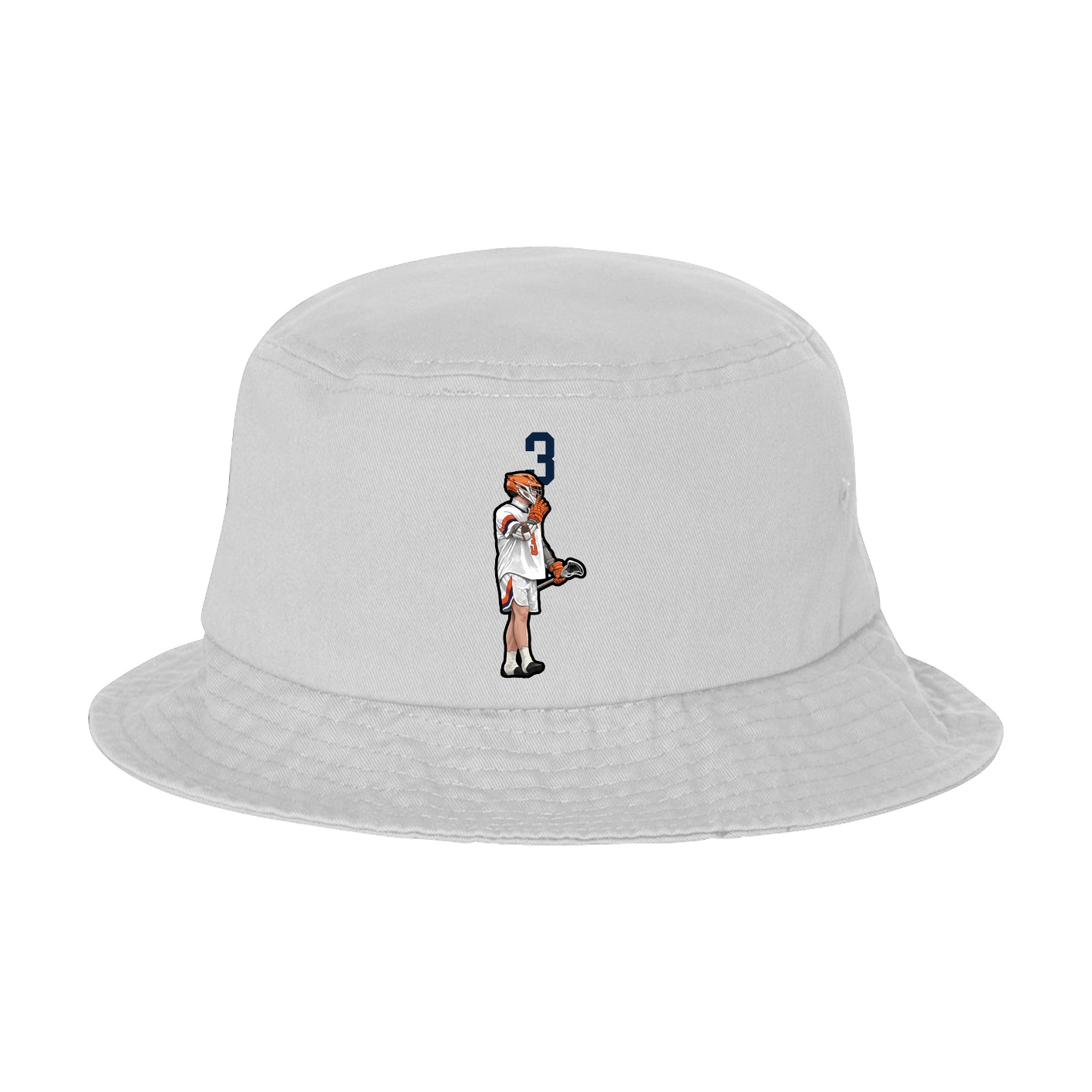 Bucket Cap — Number Top in White