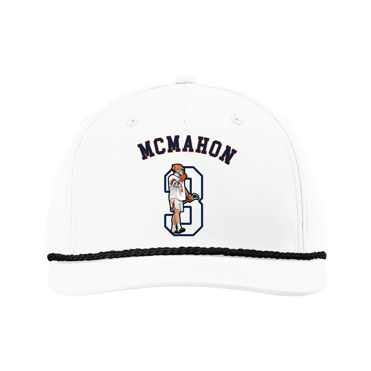 Five-Panel Classic Rope Cap — Shirsey Arch in White