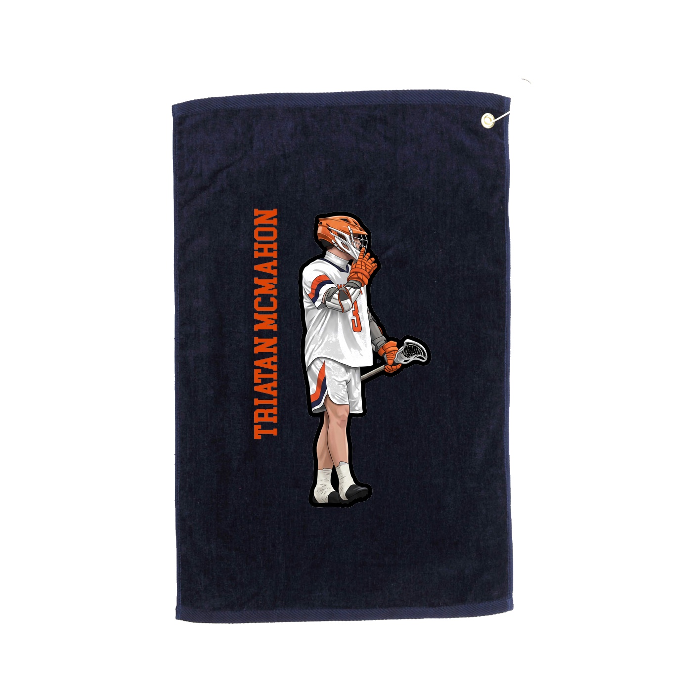 Golf Towel — Name Vertical in Navy