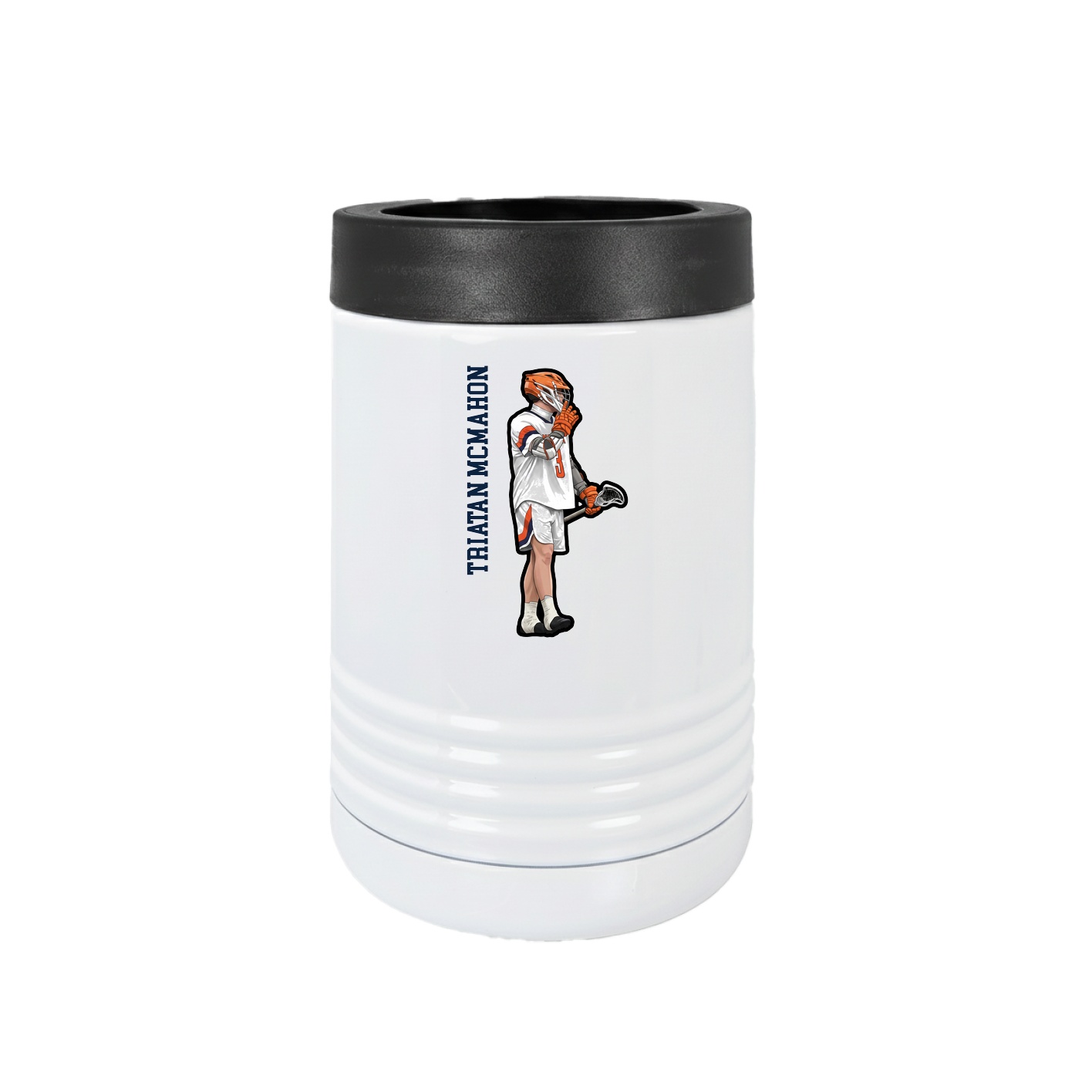 Beverage Holder — Name Vertical in White