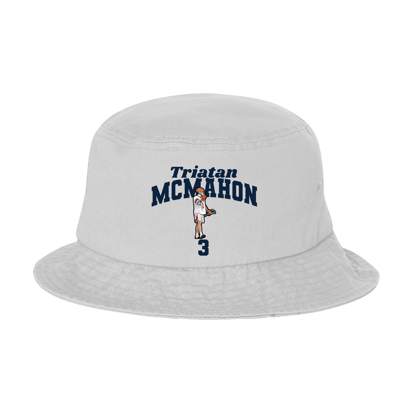 Bucket Cap — Signature Arch in White