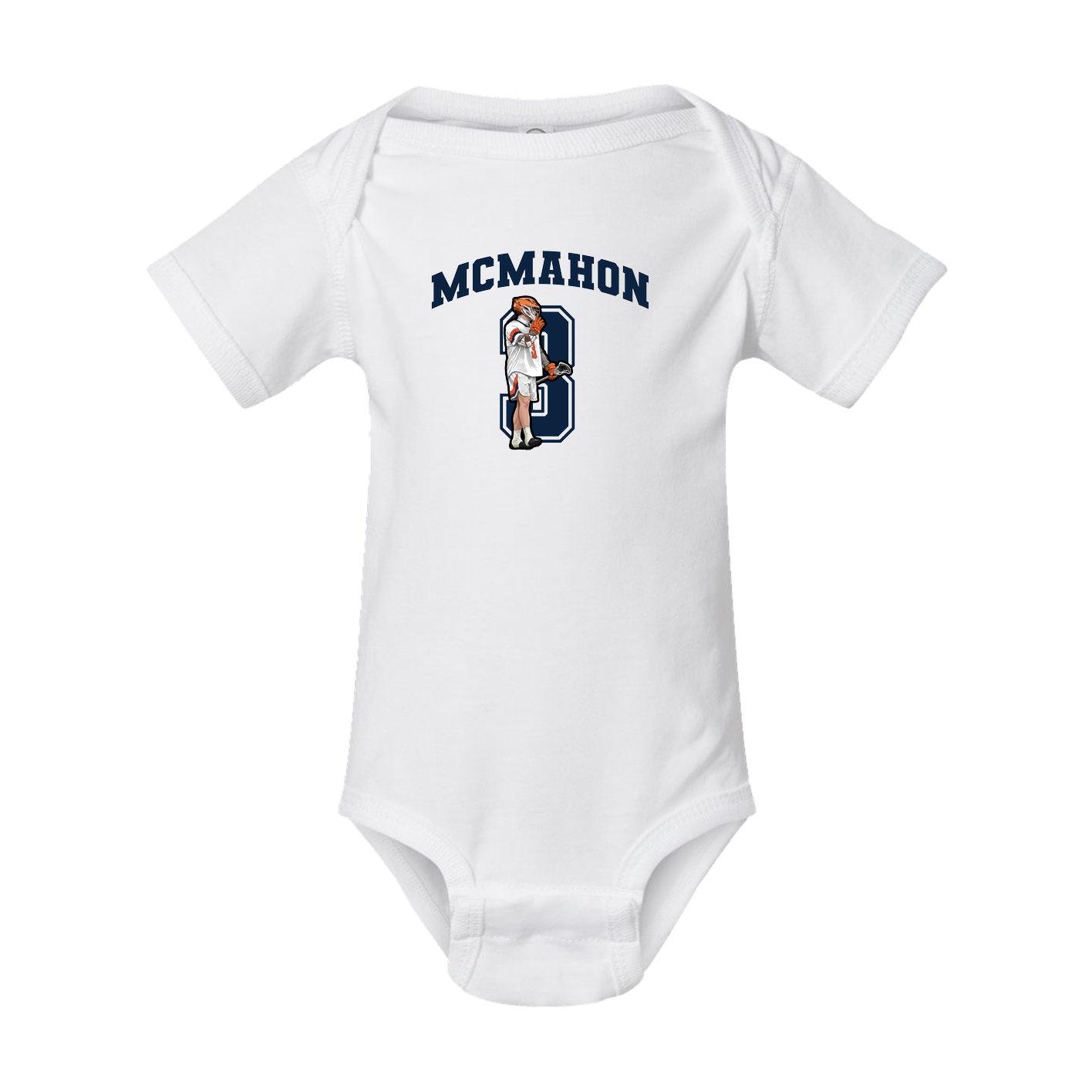 Baby Onesie — Number in White