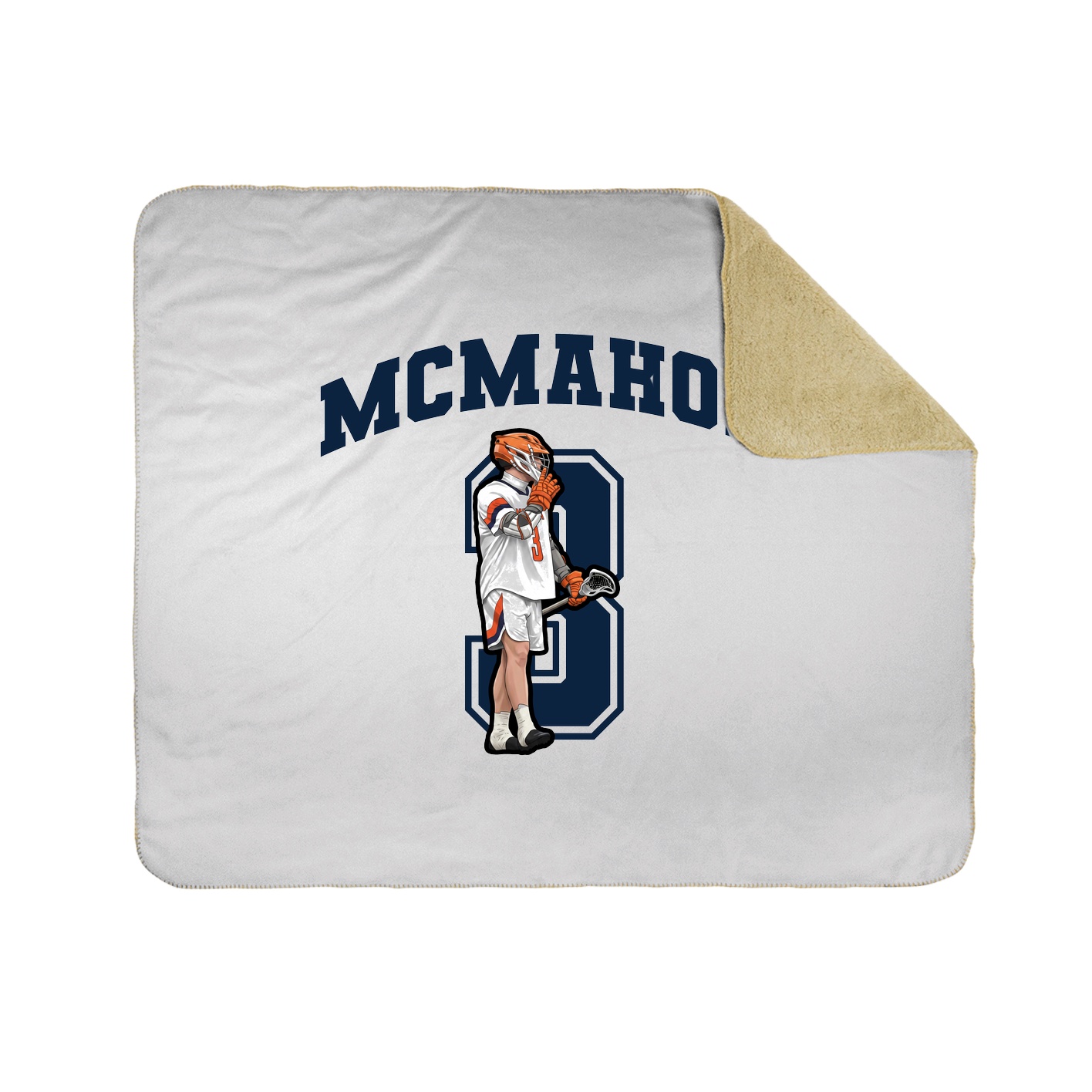 Throw Blanket — Number in White