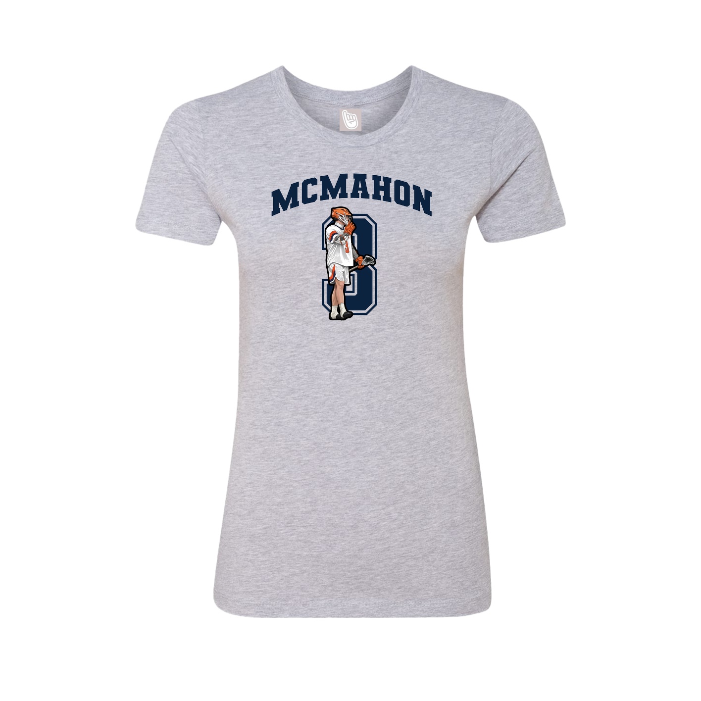 Fitted Women's Tee — Number in Grey