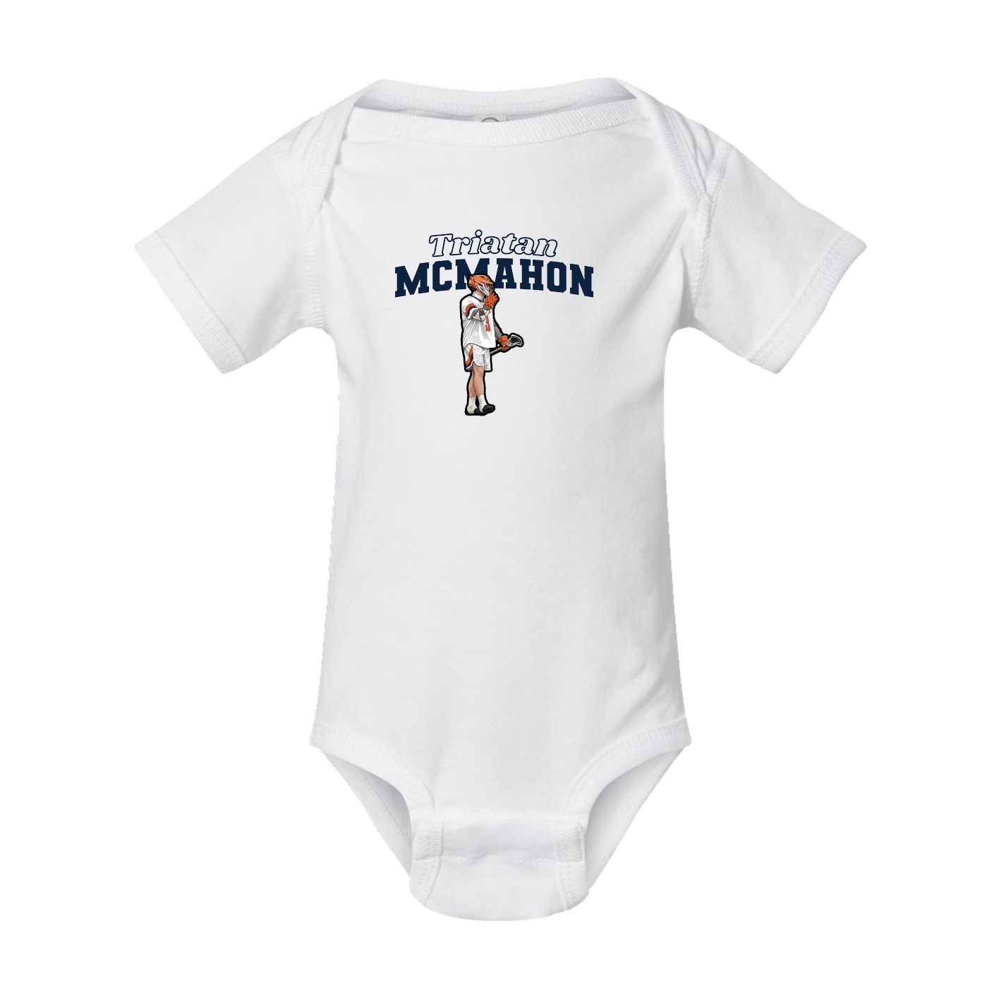 Baby Onesie — Name Arch in White
