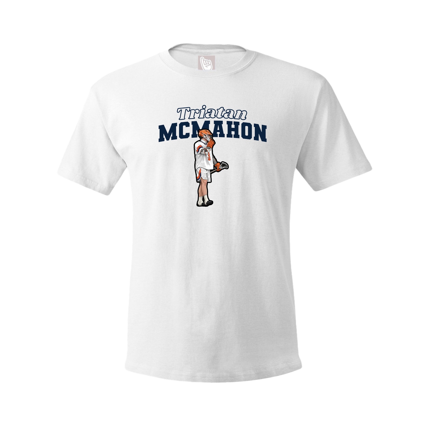 Youth Tee — Name Arch in White