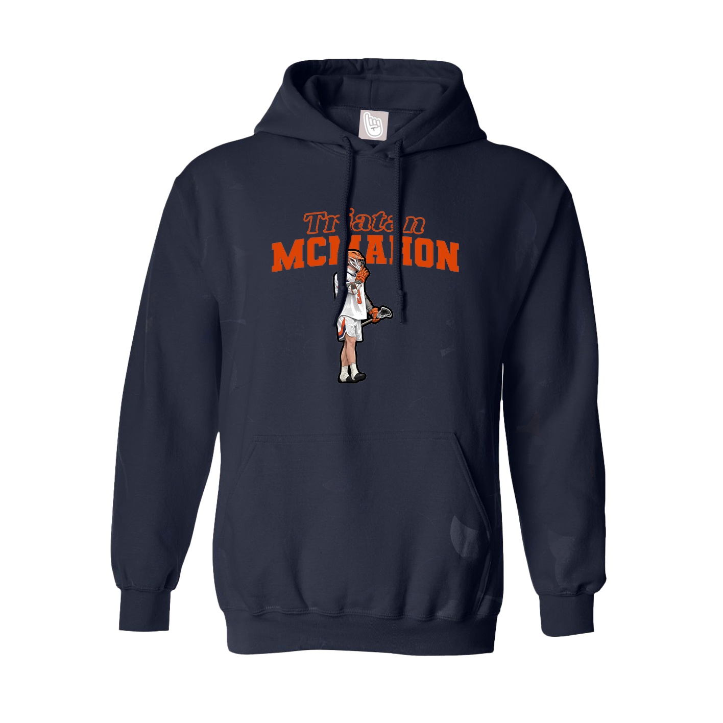 Youth Hoodie — Name Arch in Navy