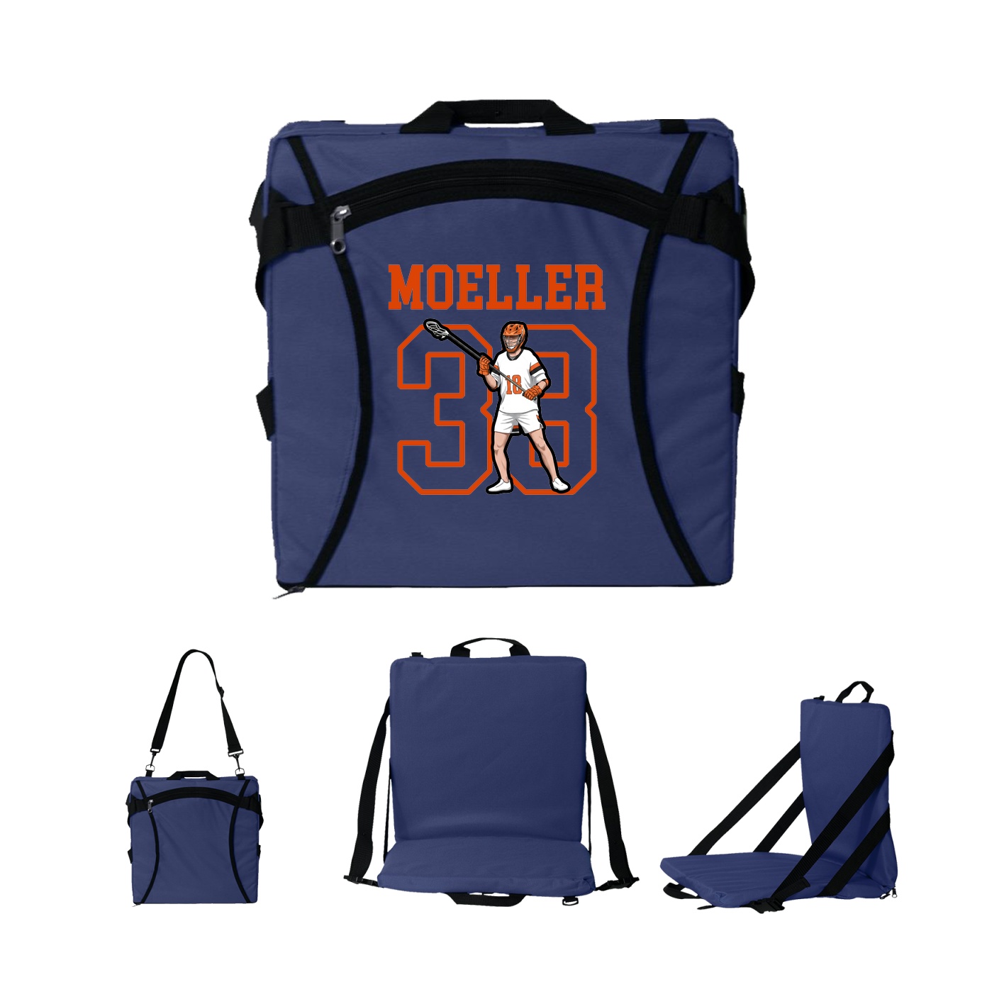 Folding Stadium Seat — Shirsey in Navy