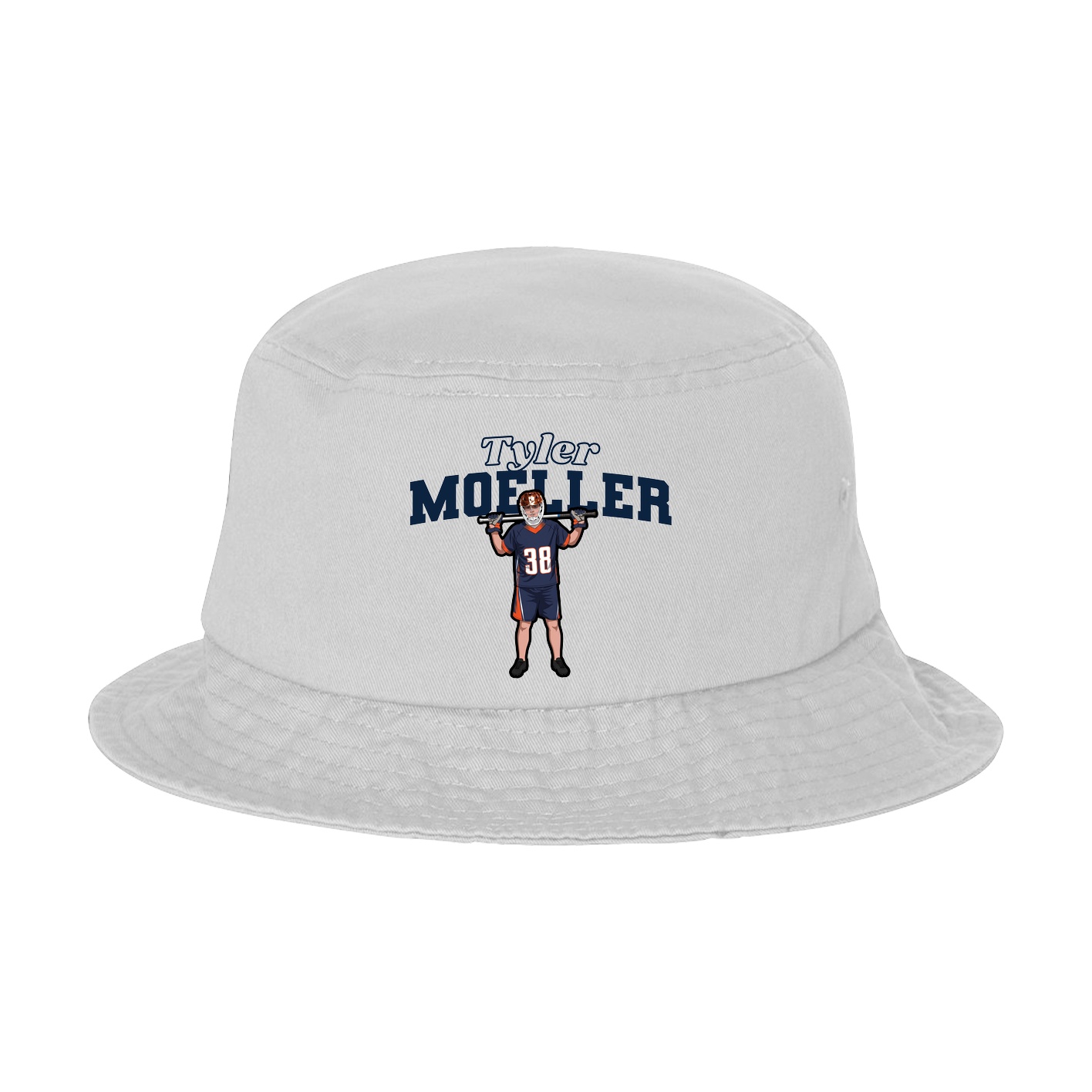 Bucket Cap — Name Arch in White