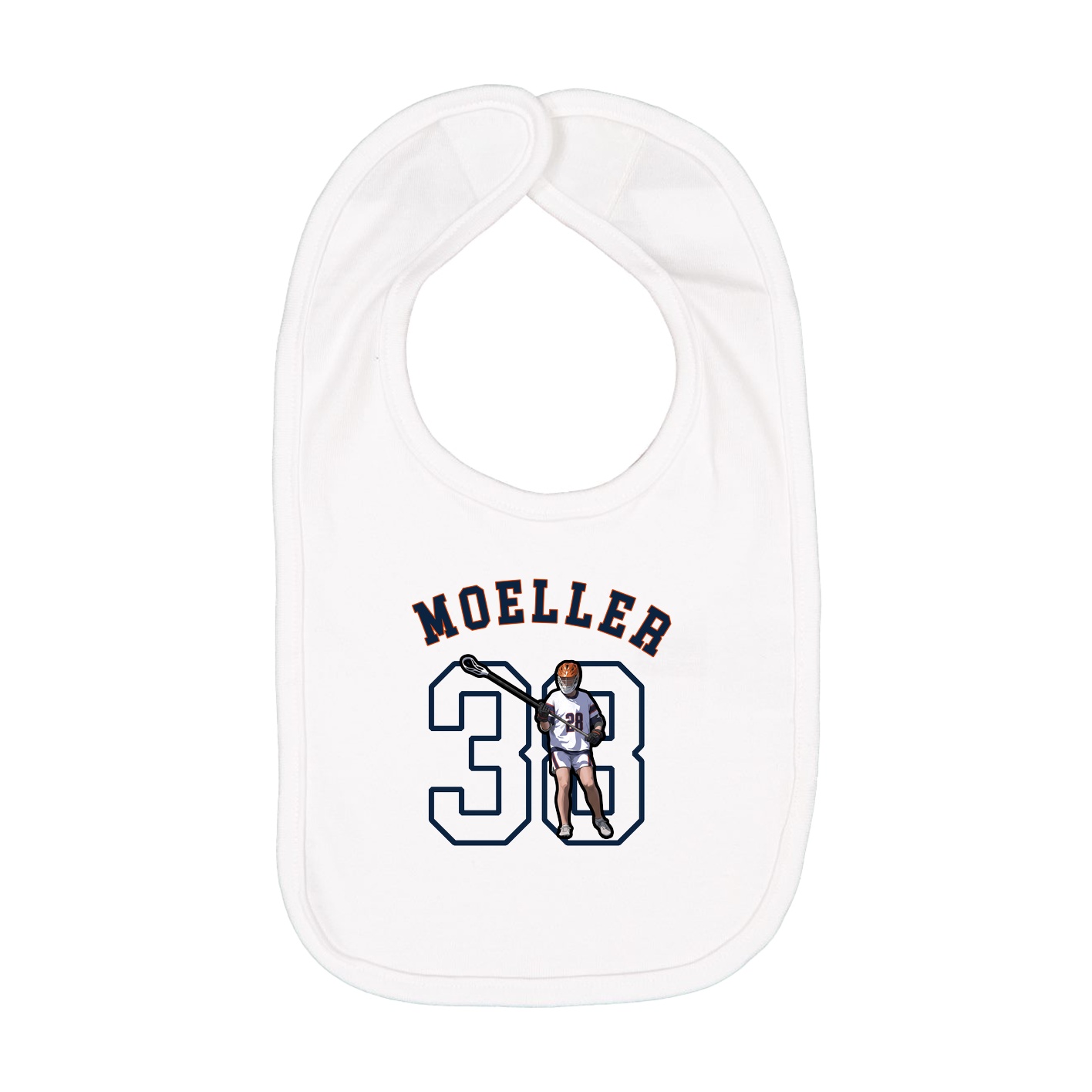 Infant Bib — Shirsey Arch in White
