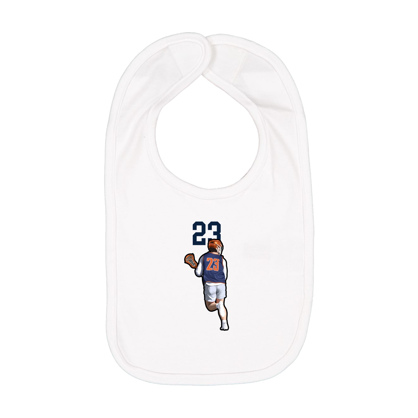 Infant Bib — Number Top in White