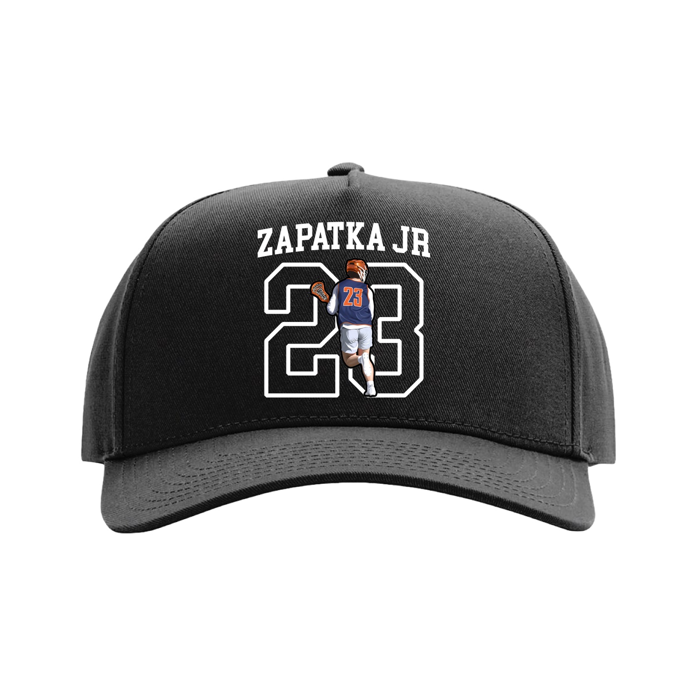 Full Fabric Five-Panel Champ Cap — Shirsey in Black
