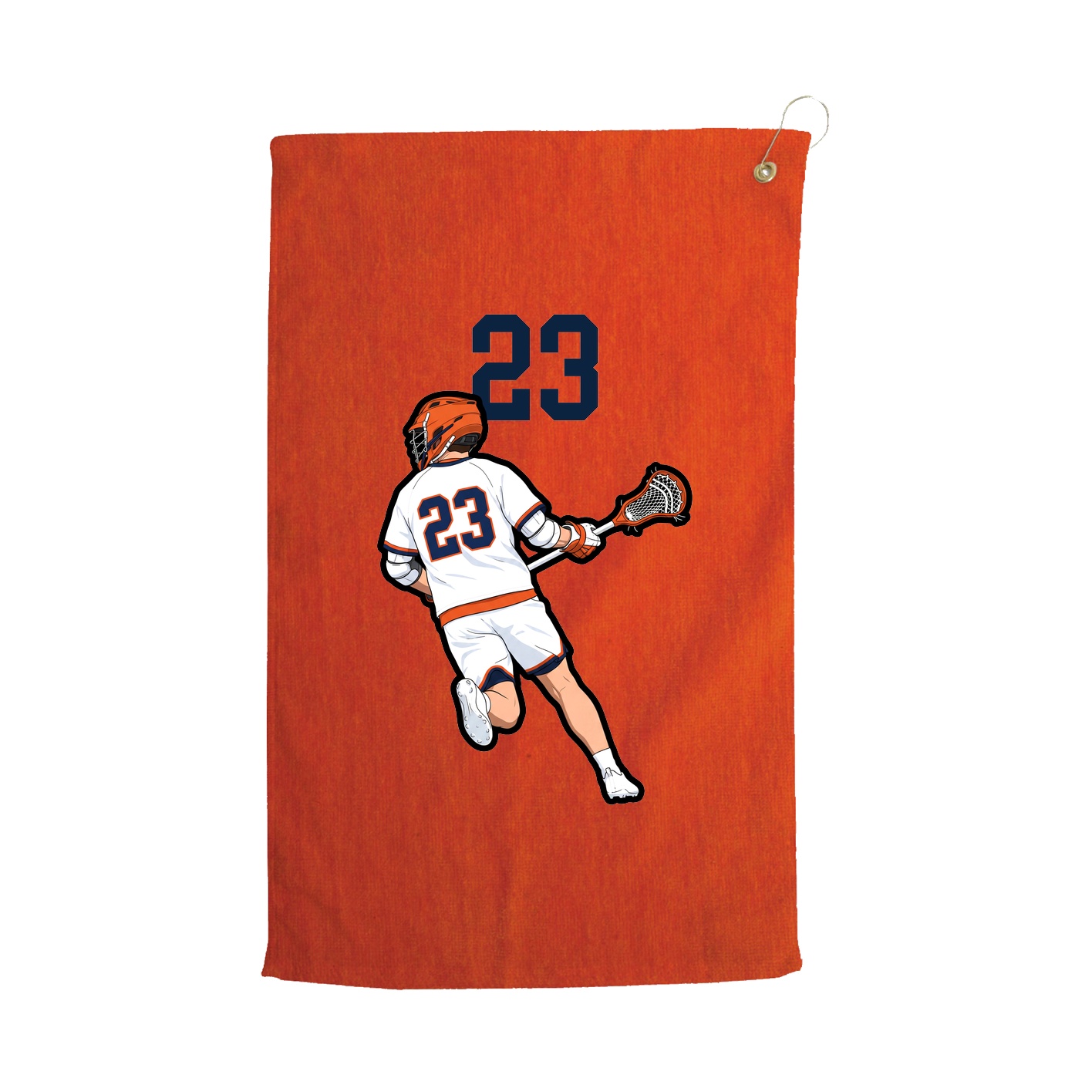 Golf Towel — Number Top in Orange
