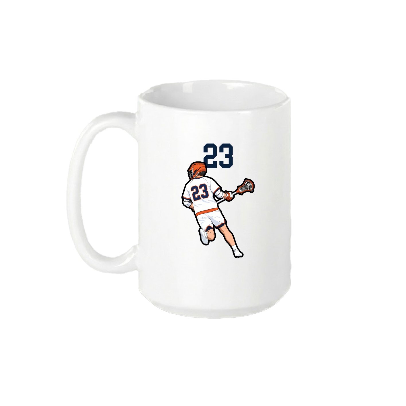 15oz Coffee Mug — Number Top in White
