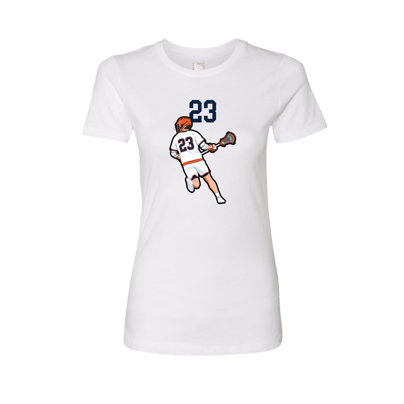 Fitted Women's Tee — Number Top in White