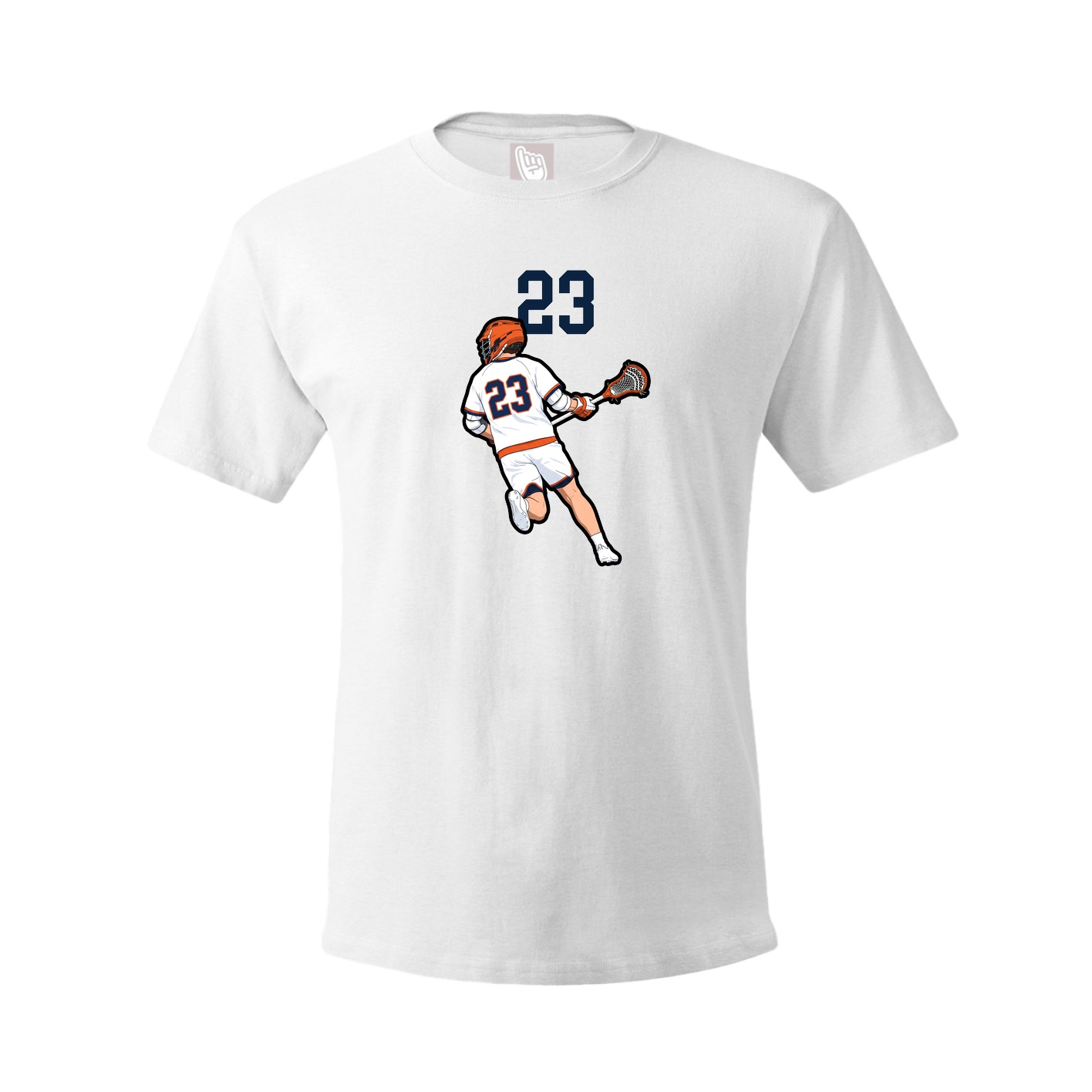 Youth Tee — Number Top in White
