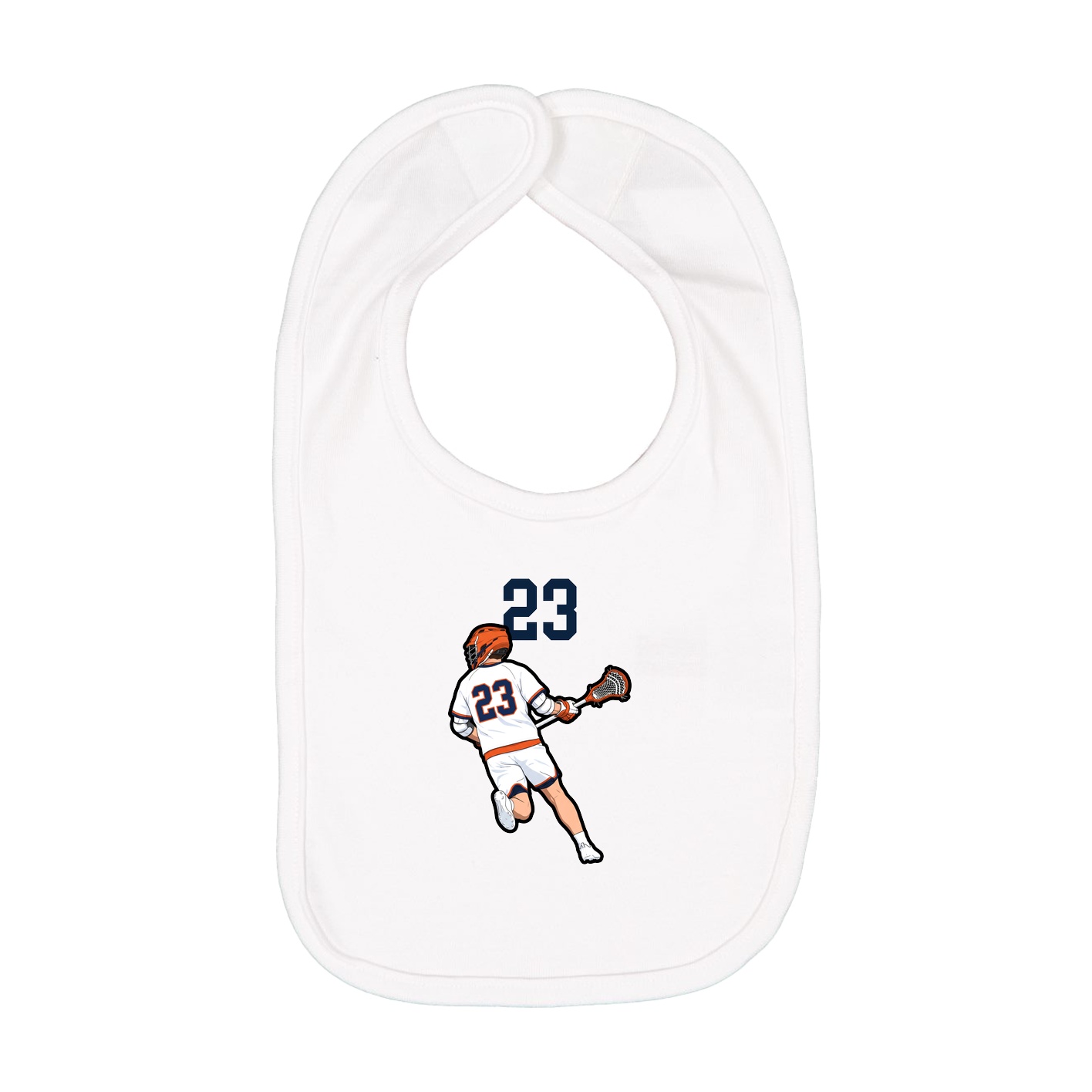 Infant Bib — Number Top in White
