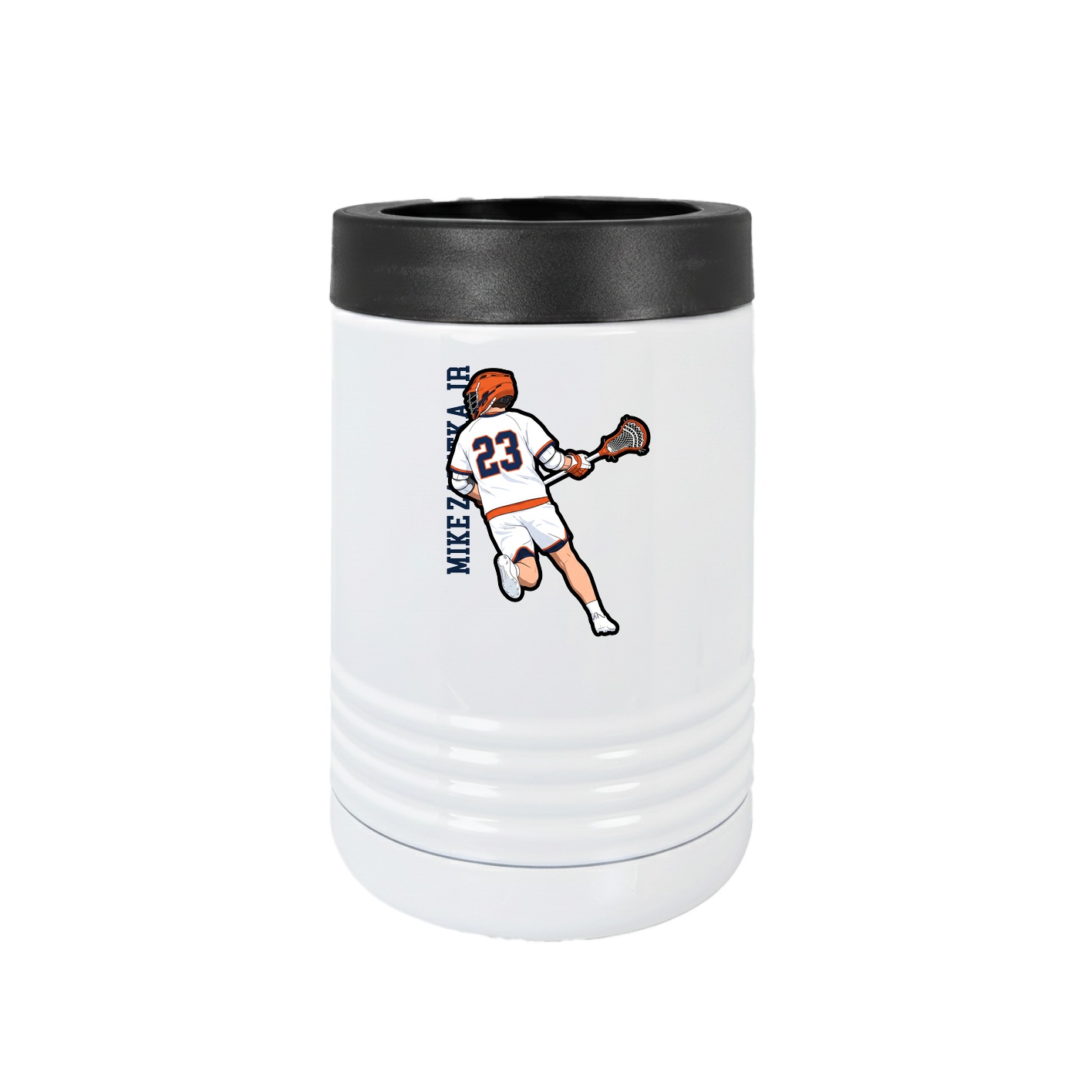 Beverage Holder — Name Vertical in White