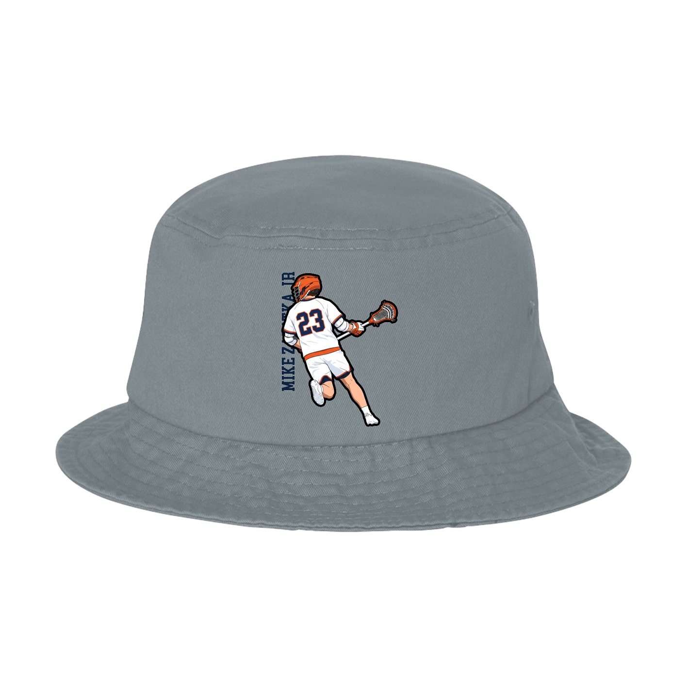 Bucket Cap — Name Vertical in Grey