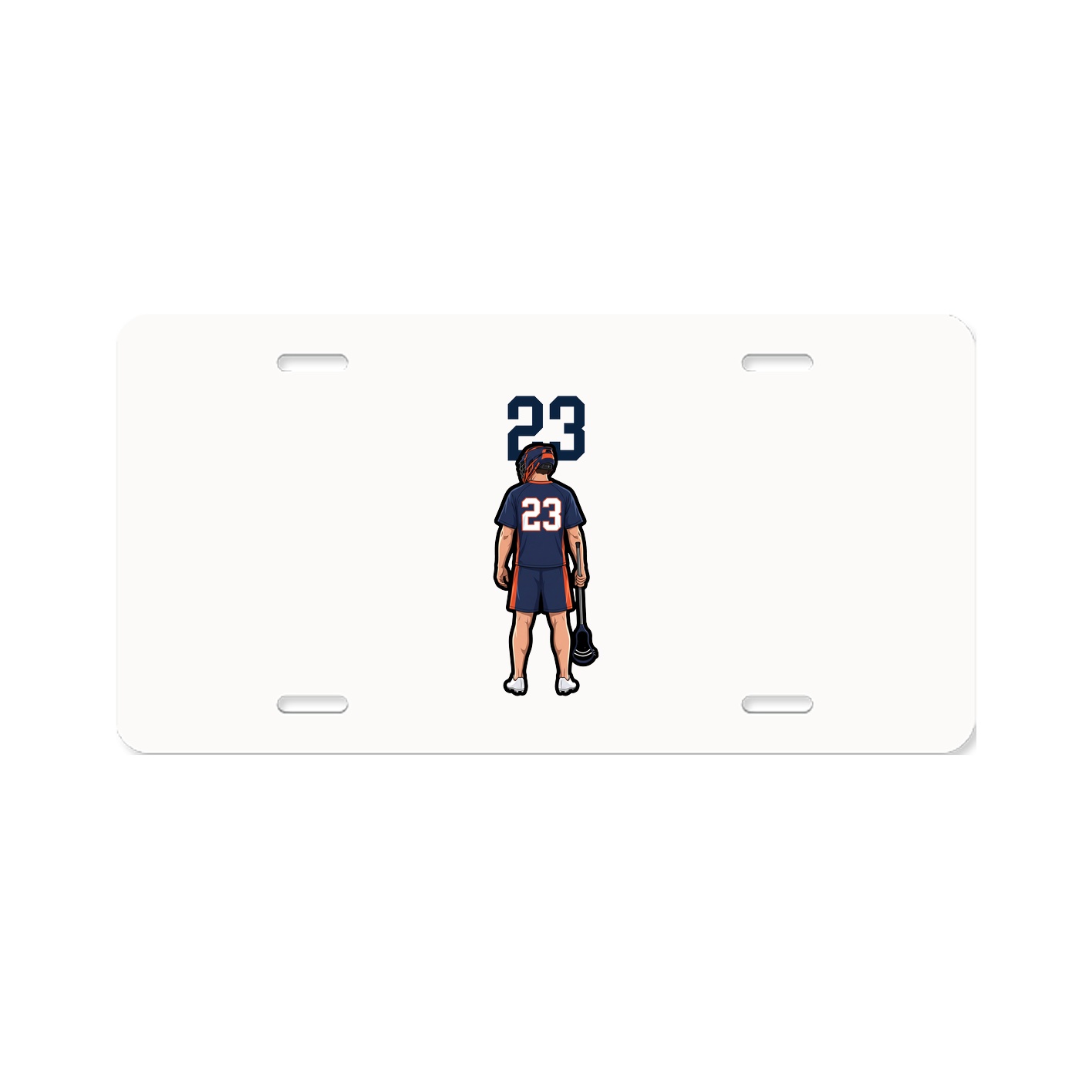 License Plate — Number Top in Classic