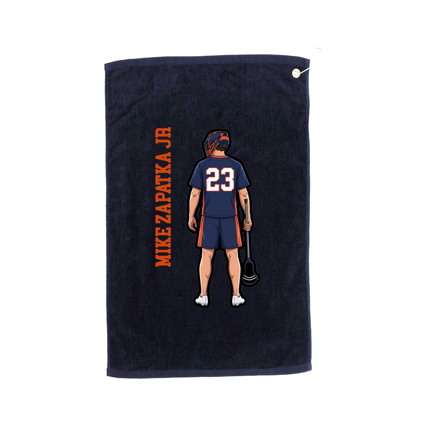 Golf Towel — Name Vertical in Navy