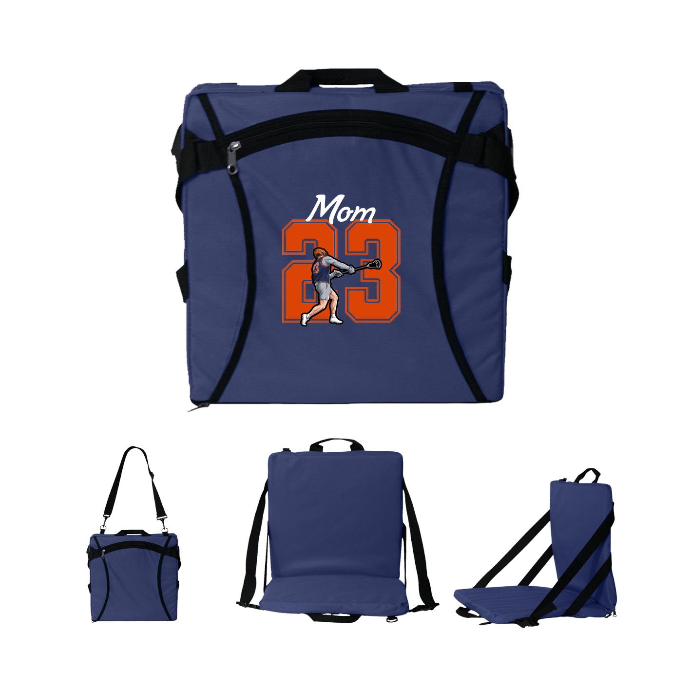 Folding Stadium Seat — Mothers Day Shirsey in Navy