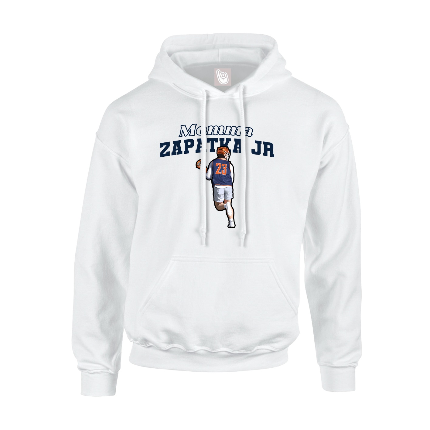 Youth Hoodie — Mothers Day Block in White